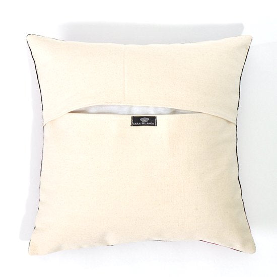 Animal hand-embroidered cushion cover 45cm x 45cm (blue) 