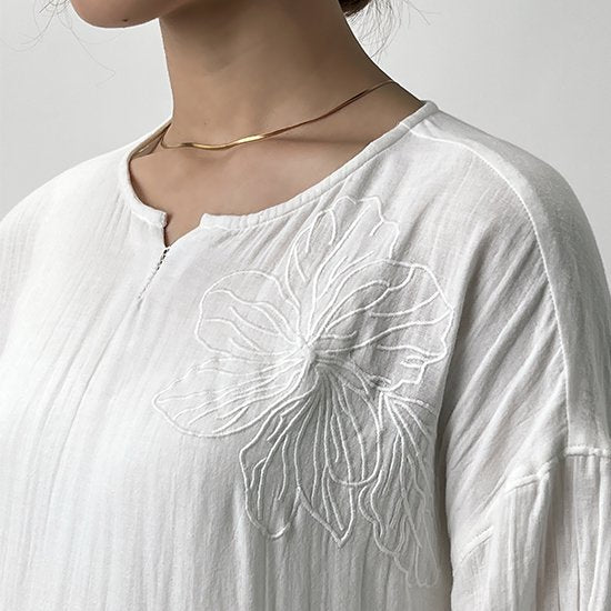 [20% OFF] Free size Tara Branca Home cotton dress (white) G-C0001D_0271