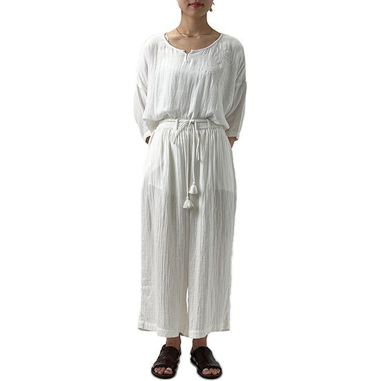 [20% OFF] Free size Tara Blancahome cotton pants (white)