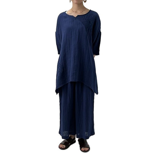 [20% OFF] Tara Blanca Home Cotton Top (Navy) G-C0001T_0012