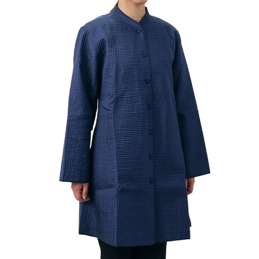 Silk quilted jacket (navy) HG-SQ0001M_0012