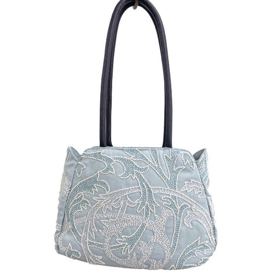 Beaded embroidery mini tote bag (light blue) B-VN2000_0002 